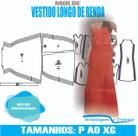 Molde vestido longo renda, modelagem&diversos, p-xg correios Molde vestido longo renda, modelagem&diversos, p-xg correios