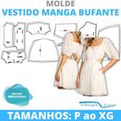 Molde vestido manga bufante, modelagem&diversos, correios