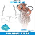 Molde Vestido Plus Size, Modelagem&Diversos, Tamanhos Ate G5