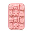 Moldes De Chocolate De Natal Com 14 Cavidades, Moldes De Silicone Para Doces, Floco De Neve, Boneco