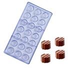 Moldes de chocolate em forma de coluna de 21 cavidades para doces DIY