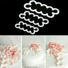 Moldes de panelas de bolo 3pcs plástico rosa flor bolo fondant ferramentas de cobertura molde de decoração sugarcraft