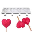 Moldes de picolé Hory Silicone 4 cavidades para sorvete infantil