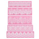 Moldes de renda de fondant de silicone Beasea para decoração de bolos, 5 unidades