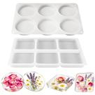 Moldes de Resina para Porta-Copos GYBOHO 12 Cavidades 10 cm Redondos e Quadrados