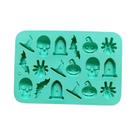 Moldes De Silicone Para Halloween Com 18 Cavidades: Fantasma, Abóbora, Morcego, Crânio E Chapéu De