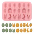 Moldes de silicone para Páscoa, coelho, ovo e moldes em forma de animal.
