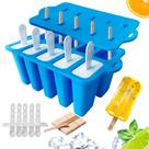 Moldes de silicone para picolé Midnadiy de 10 cavidades com palitos sem BPA