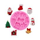 Moldes De Silicone Para Sinos De Natal, Boneco De Neve E Casa De Neve Para Fondant, Acessórios De