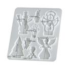 Moldes De Silicone Para Suporte De Velas De Natal Para Fundição Em Resina, Decoração Artesanal Para