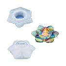 Moldes De Silicone Para Suporte De Velas De Resina Em Forma De Flor Para DIY, Caixa De Doces E