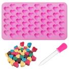 Moldes de silicone Pimoys para Wax Melts 55 Heart com conta-gotas