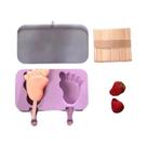 Moldes de Sorvete de Silicone fofos - Faça Você Mesmo - com Tampa