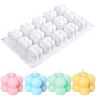 Moldes de vela de silicone Konrisa 3D em forma de bolha de 15 cavidades