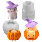 Moldes de vela ZQYSING Halloween Pumpkin + Ghost Silicone x2