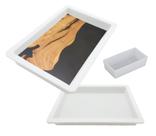 Moldes para mesa de epóxi BAODASAI 40x25x8 cm, 29x19x6 cm, 10x5 cm