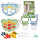 Moldes para picolé de leite materno para bebês e conjunto de comedouros de frutas WAJIAYON
