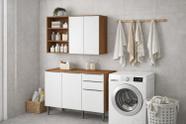 Moldulado Multiuso 120cm Luana Lavanderia - Cinamomo/Branco Aramóveis