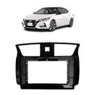 Moldura 10" polegadas nissan sentra 2015/19 black piano