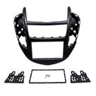 Moldura 2 Din 7 Polegadas Fiamon Chevrolet Gm Tracker 2014 a 2016 Preta