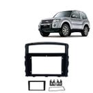 Moldura 2 Din 9 e 7 Polegadas Fiamon Mitsubishi Pajero Full 2008 A 2021 Preta