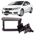 Moldura 2 Din Civic 2012 à 2016 Preta Painel Central Multimidia 6.2 e 7 Polegadas Mp5 Som Moldura 2 Din Civic 2012 à 2016 Preta Painel Central Multimidia 6.2 e 7 Polegadas Mp5 Som