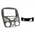 Moldura 2 Din Fiamon Fiat Palio Fire G2 - Siena 1.0 Fire - Strada 1.4 MPI Fire 2002 a 2014 Cinza
