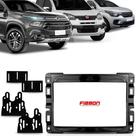 Moldura 2 Din Fiamon Fiat Toro / Mobi / Uno 2015 a 2021 Preto Fosco