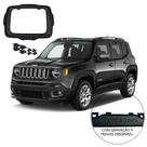 Moldura 2 Din Fiamon Jeep Renegade Pcd Preta 2014...2018