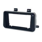 Moldura 2 Din Fiamon Nissan Kicks Tela 9 Polegadas Black Piano com Friso Prata