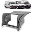 Moldura 2 Din Fiat Ducato 2006 à 2017 Cinza Painel Central Multimidia 6.2 e 7 Polegadas Mp5 Som