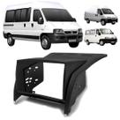 Moldura 2 Din Fiat Ducato 2006 à 2017 Preta Painel Central Multimidia 6.2 e 7 Polegadas Mp5 Som