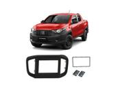 Moldura 2 Din Fiat Nova Strada 2020 2021 Preta