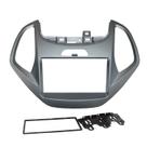 Moldura 2 Din Ford Ka / Ka+ 2014, 2015, 2016, 2017 - Cinza