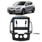 Moldura 2 Din Hyundai I30 9" Polegadas Ar Analógico 2009 até 2013 - Preto