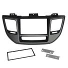 Moldura 2 din hyundai nova tucson 17/18 grafite - acabamento uv protection