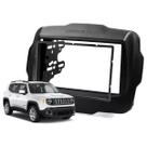 Moldura 2 Din Painel Jeep Renegade 2015 a 2023 Preto Padrão Japonês e Chinês Fiamon