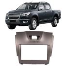 Moldura 2 Din S10 Trailblazer 2012 à 2016 Grafite Painel Central Multimidia 6.2 e 7 Polegada Mp5 Som