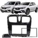 Moldura 2 Din Sandero e Logan 2015 à 2024 Black Piano Painel Central Multimidia Mp5 Expex Epx 482
