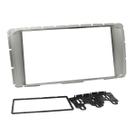 Moldura 7 Polegadas Central Painel DVD 2 Din Toyota Hilux 2012/2015 E SRV 2012 Prata Fiamon