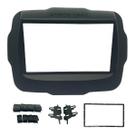 Moldura 7 Polegadas Painel DVD 2 Din Jeep Renegade 2015 Em Diante Preta Fiamon Padrão Chinês E Japonês