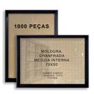 Moldura 70x50cm Com Vidro Chanfrada Cor: Preta