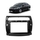Moldura 9" citroen c4 pallas 2008 a 2016 preto fosco