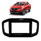 Moldura 9" fiat strada 2021 a 2022 black piano