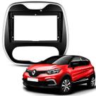 Moldura 9 Polegadas Captur 2017 2018 2019 2020 2021 2022 Preto Fosco C/ Borda Prata