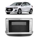Moldura 9 polegadas chevrolet onix 2020 a 2022 black piano