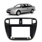 Moldura 9 Polegadas Civic Ar Digital 1996 à 2000 Preto Fosco Painel Central Multimidia Som