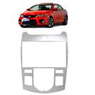 Moldura 9" polegadas kia cerato 2010/12 ac digital prata