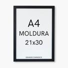 Moldura A4 21x30cm Para Quadros Decorativo Porta Certificados Sala Quarto Escritório