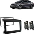 Moldura Aparelho de Som Dvd 2din Civic 2012 a 2015 Grafite